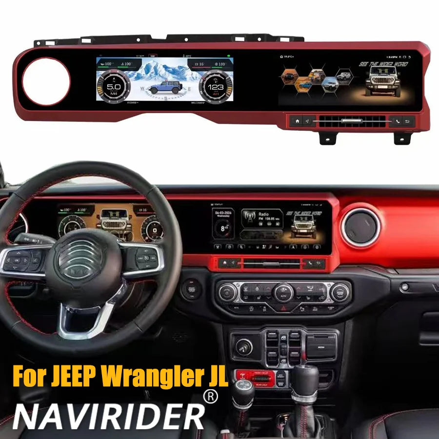 12.3inch Dual Screen Android Car Radio For JEEP Wrangler JL 2018-2022 Multimedia Video Pla | AUTOKITSHOP