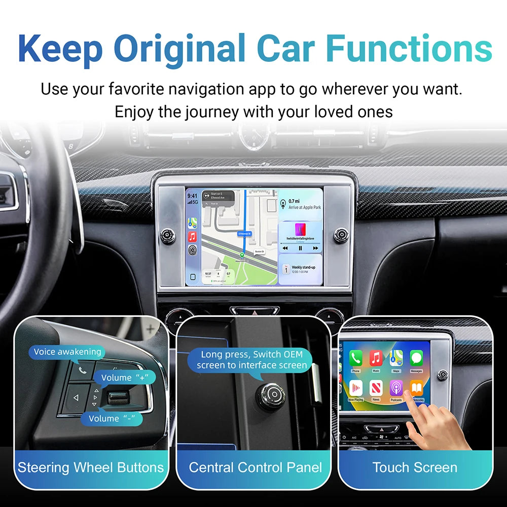 for Maserati Quattroporte Ghibli CarPlay Interface Wireless CarPlay Android Auto retrofit