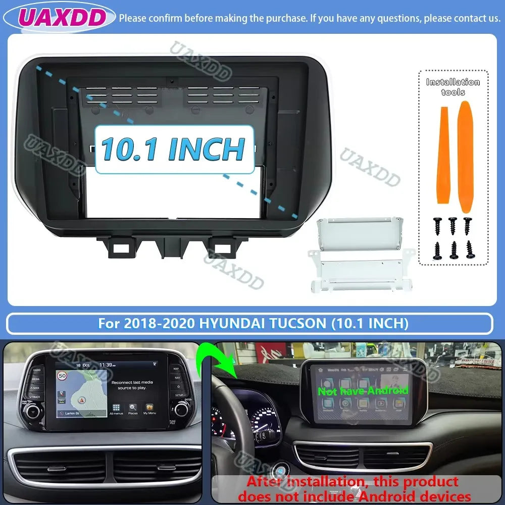 For 2018-2020 Hyundai TUCSON 9inch 2 Din Car stereo radio Android frame panel fascia cable