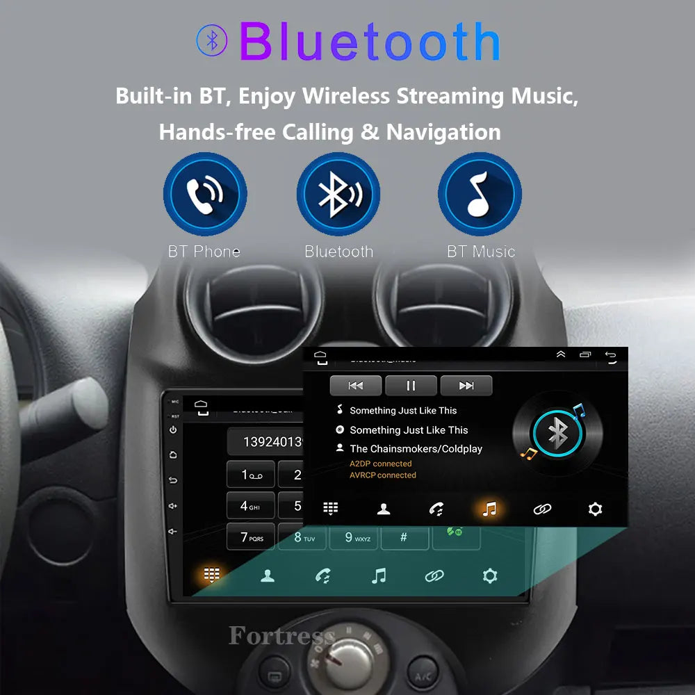 Android 16 WIFI+4G 2 Din For Nissan March K13 2010-2013 Carplay Auto Car Radio GPS Navigat