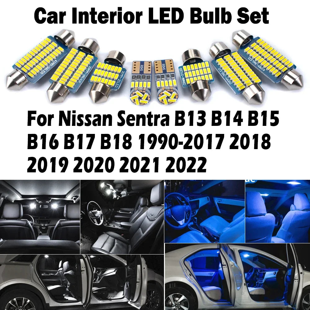 LED Interior Light Kit for Nissan Sentra B13 B14 B15 B16 B17 B18 1990-2017 - Canbus Dome Map Door Trunk Bulbs | AUTOK...