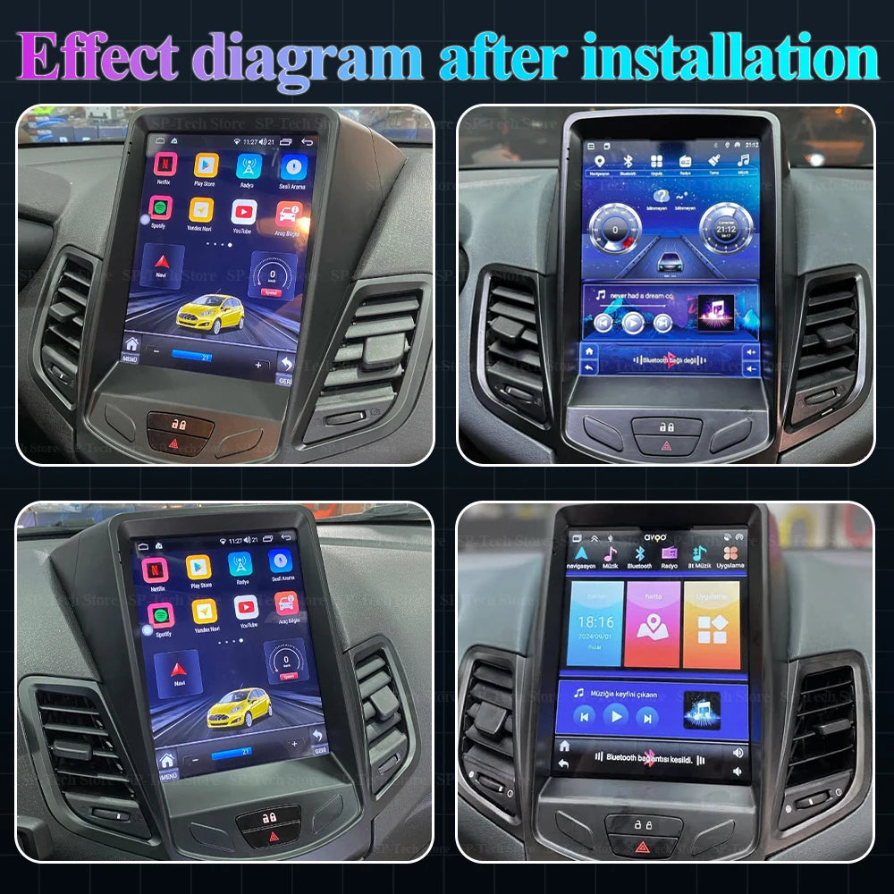 Android 16 For Ford Fiesta Mk 7 2008-2019 Car Radio Multimedia Video Player Navigation Ste | AUTOKITSHOP