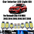 8-Piece LED Interior Light Kit for Renault MK4 2013-2015 - Canbus Error-Free Interior Bulbs