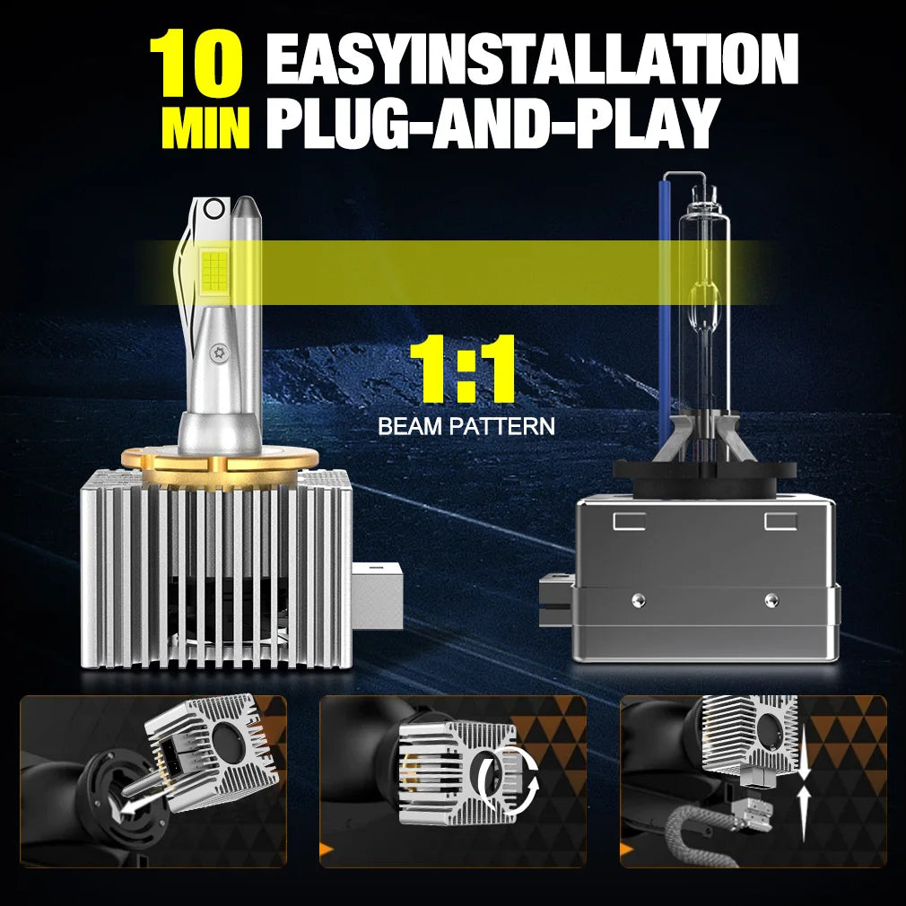 D3S LED D1S D2S D4S D5S D8S Led Headlights HID D1R D2R D3R D4R D5R D8R Bulb Canbus 6000K 1