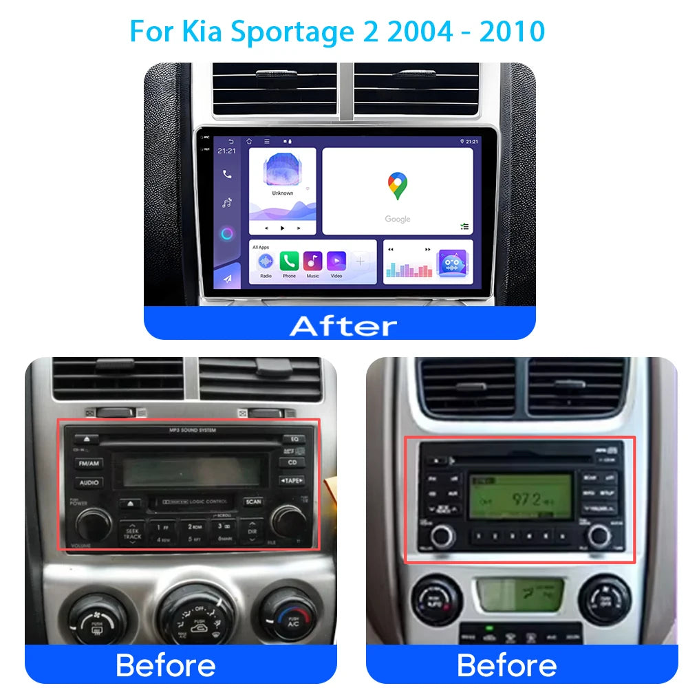 For Kia Sportage 2 2004 2005 2006 2007 2008 - 2010 Car Radio Multimedia Video Player Stere