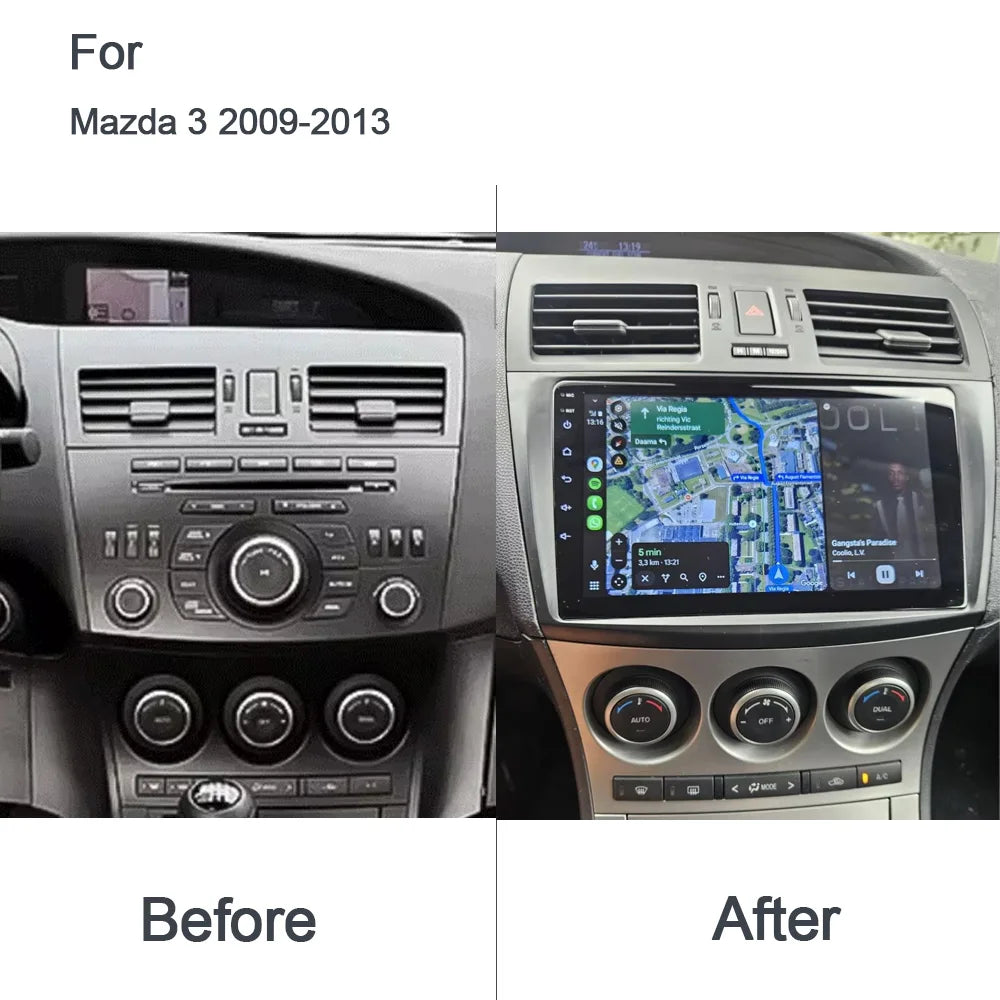 14" CarPlay 720P 8G+128GB Car Radio GPS Stereo Navigation Autoradio WiFi Multimedia for Mazda 3 2009-2013 2 Din - High P