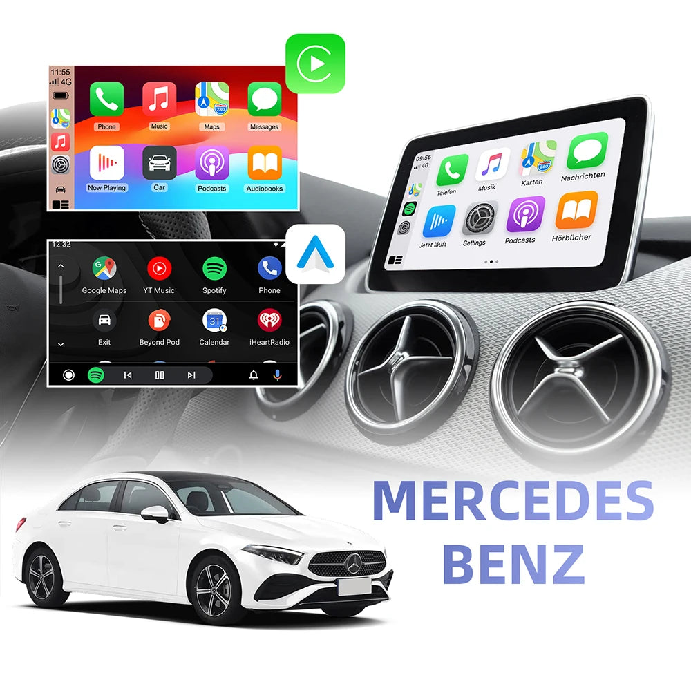 ANYFAR Wireless CarPlay Android Auto for Mercedes Benz A B C E Class GLA CLA GLK SLK CLS W | AUTOKITSHOP