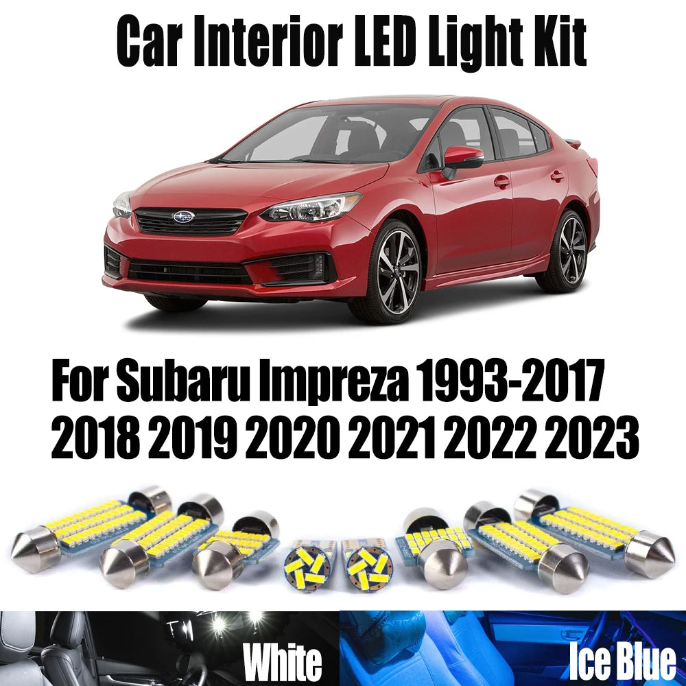 LED Interior Light Kit for Subaru Impreza 1993- 2020 - Canbus Dome Map Door Trunk Bulbs | AUTOKITSHOP