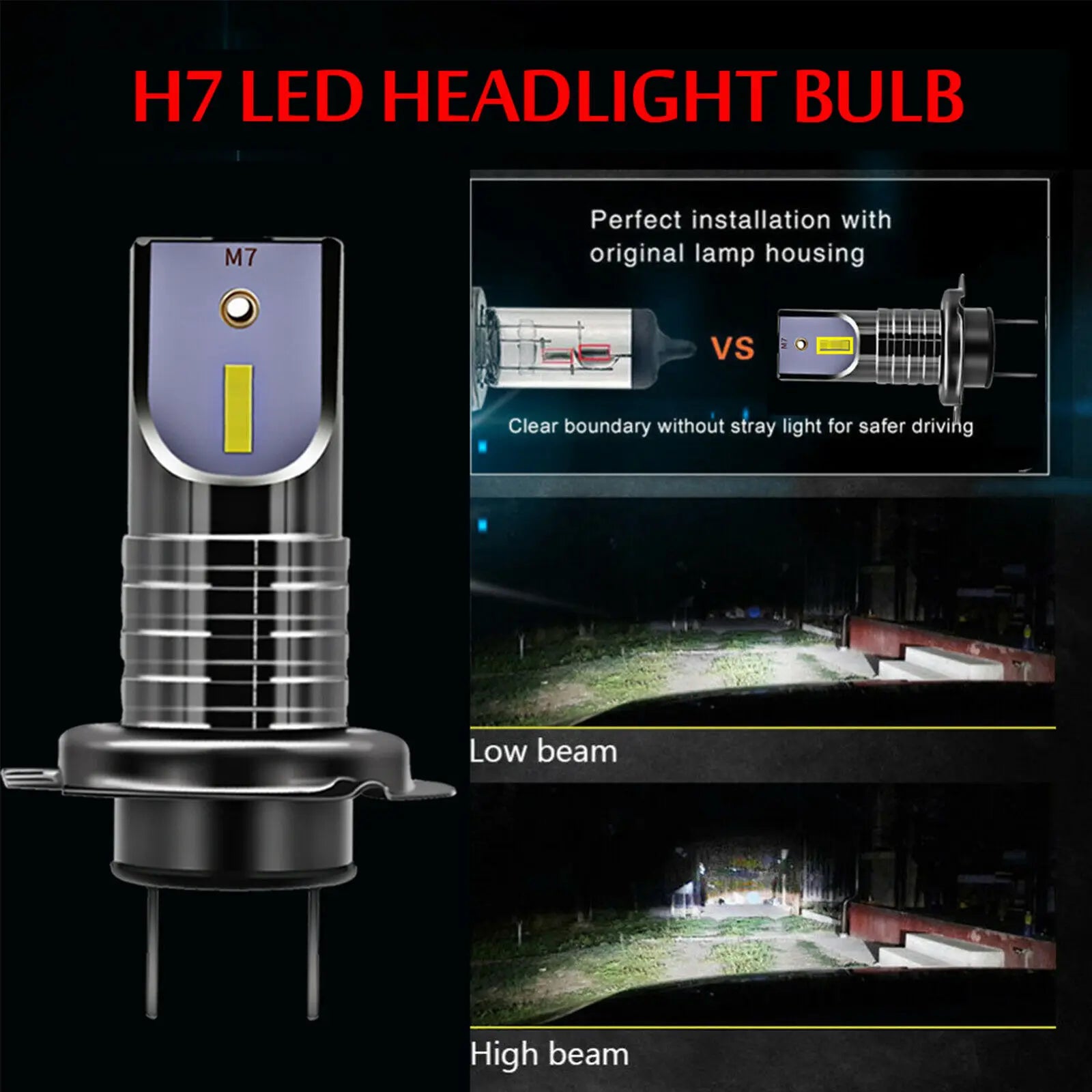 30000LM 110W H7 H4 LED Bulb Headlight Super Bright 9005 HB3 9006 HB4 H11 H8 High Low Beam