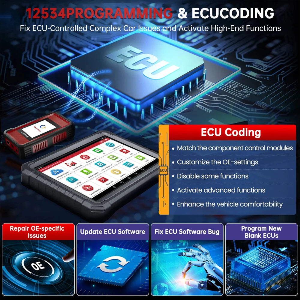 LAUNCH X431 PRO3S+ ELITE Advanced Programming TOOL J2534 CAN FD DOIP Online Coding All Sys | AUTOKITSHOP