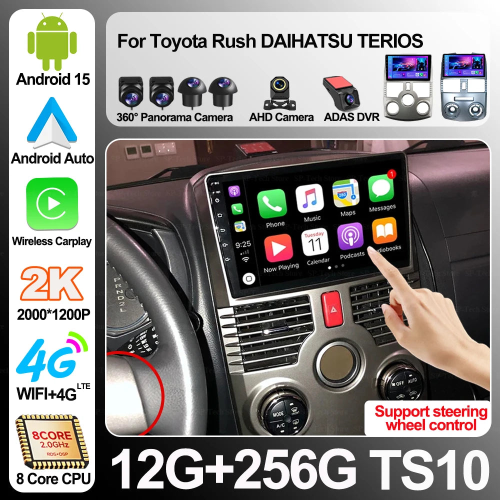 Android 16 For Toyota Rush Daihatsu Terios Carplay Multimedia Gps Player Navigation Touch  | AUTOKITSHOP