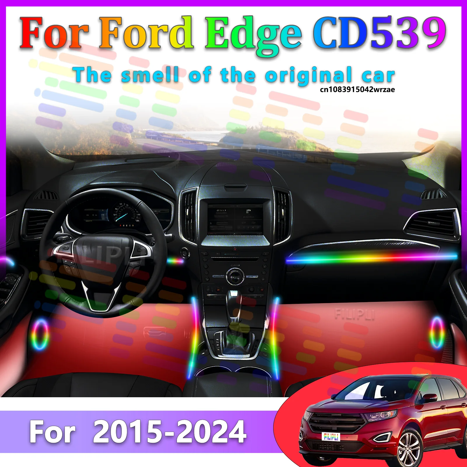 64 RGB - Neon Strip - for Ford 2015-2024 - App Control - Car Interior Lighting | AUTOKITSHOP
