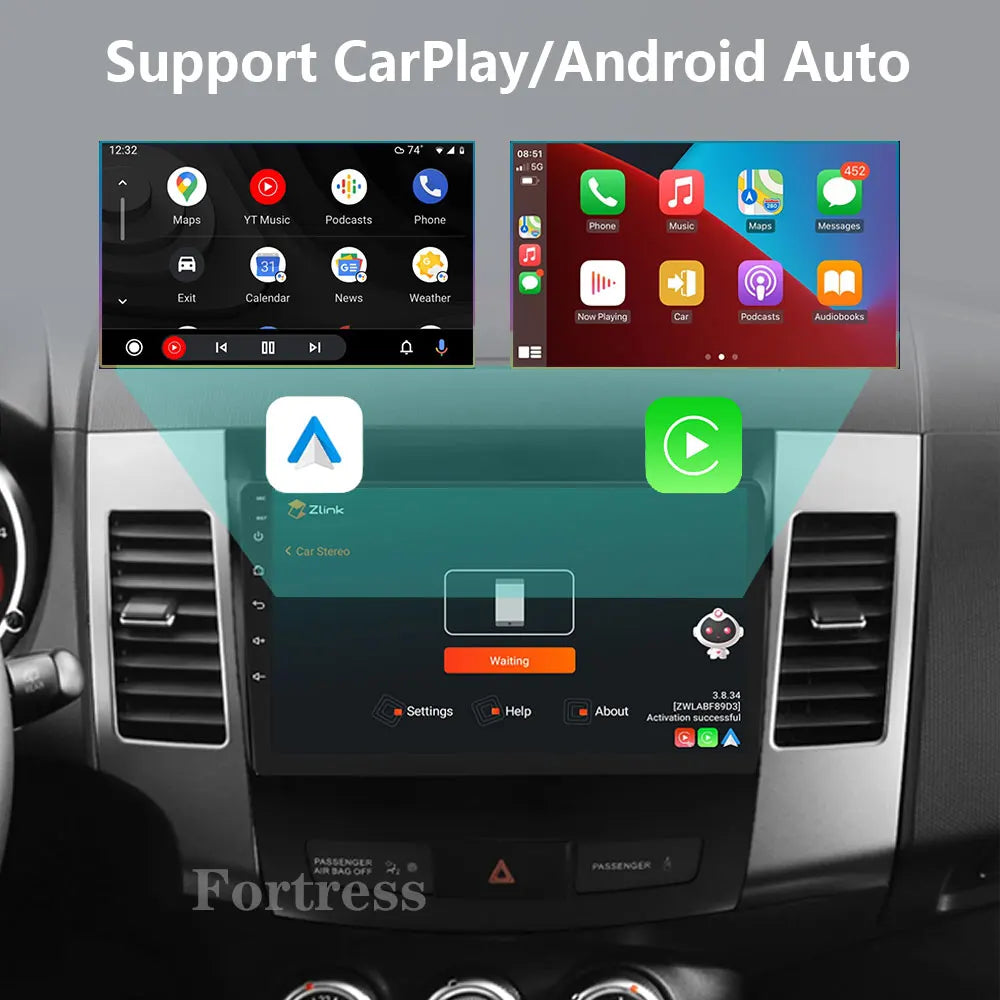 Android 16 For Mitsubishi Outlander xl 2 2005-2012 For Citroen C-Crosser For Peugeot 4007