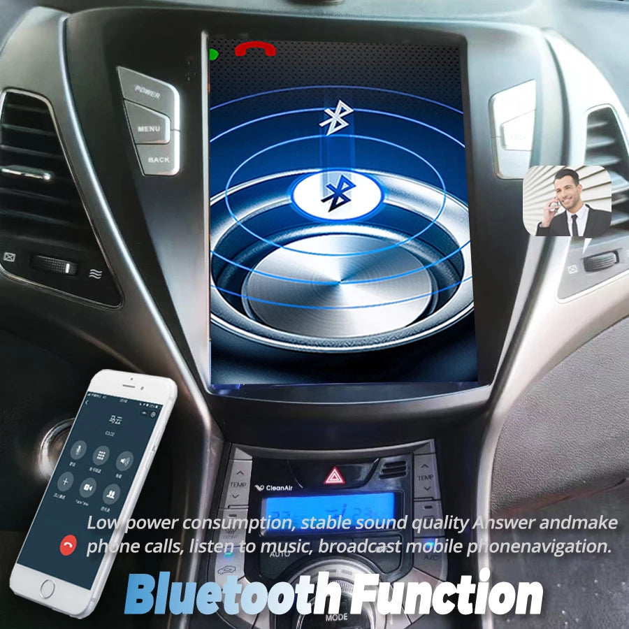 Android 15 Vertical Screen Head Unit DSP Carplay Screen For Hyundai ELANTRA 2012-2016 Mult