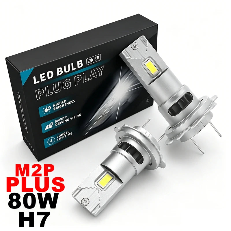M2P PLUS H7 LED Headlight Bulbs HB3 LED H11 H8 H1 9005 Led Headlight H11 Fog Lights