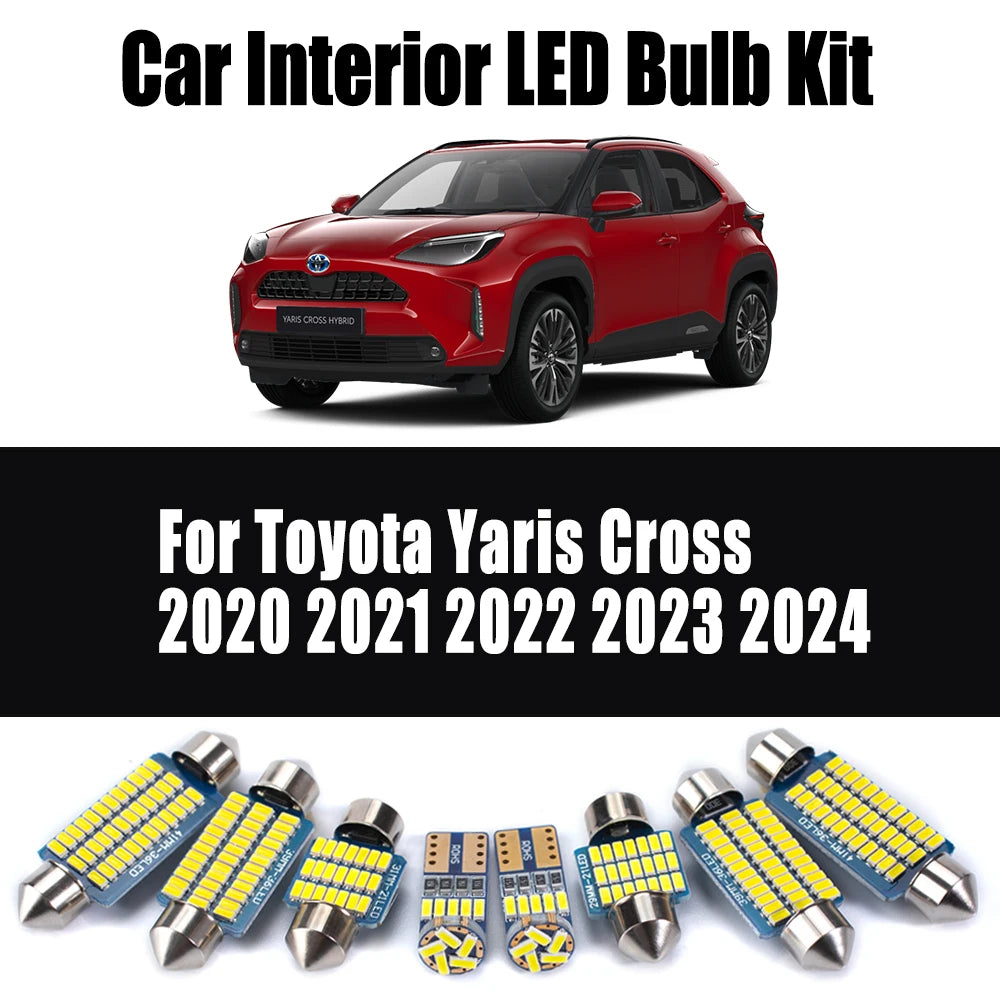 11-Piece LED Interior Light Kit for Toyota Yaris Cross - Canbus Error-Free Bulbs | AUTOKITSHOP