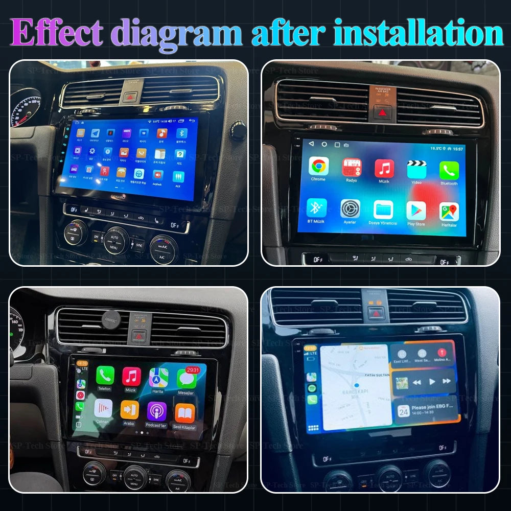 For Volkswagen Vw Golf 7 Mk7 Gti 2012 2013 -2020 Android 16 Carplay Car Radio Multimedia 8 | AUTOKITSHOP