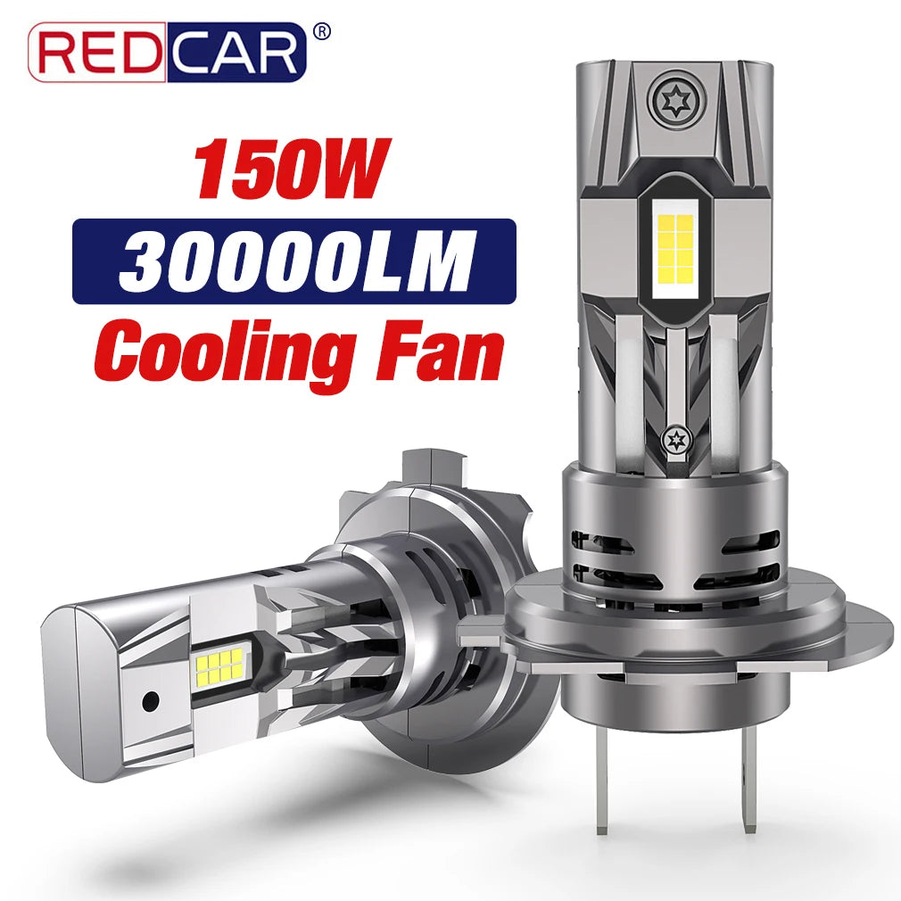 150W 30000LM H7 LED Headlight Bulb Beam Kit Mini Wireless CSP Car Headlamp Auto Diode Lamp