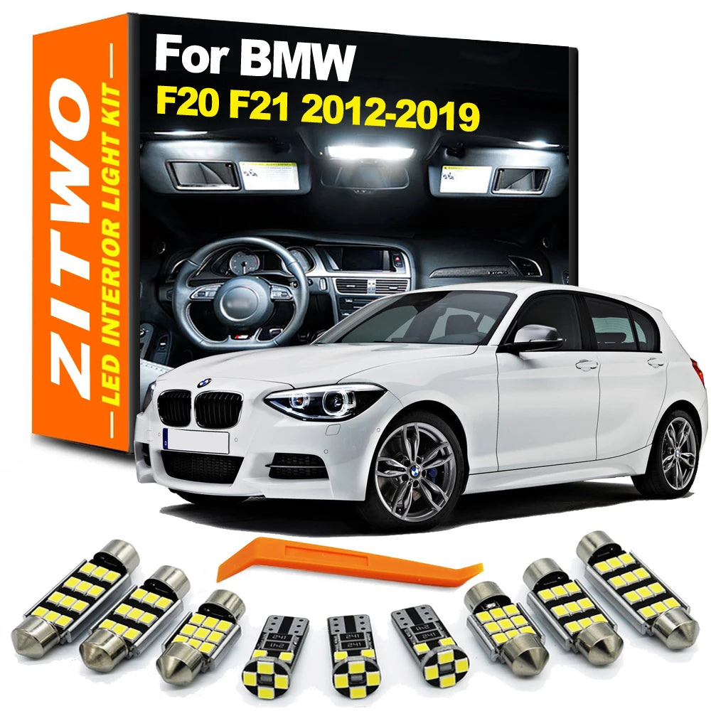 ZITWO 7Pcs LED Interior Dome Map Light Kit For BMW 1 Series F20 F21 116 118 120  for BMW F20 F21 - Canbus LED Car Light