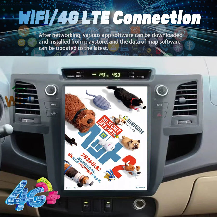 For Toyota Fortuner Hilux 2012- 2015 Car Radio Gps Navigator Auto Carplay 12.1" Android Ve | AUTOKITSHOP