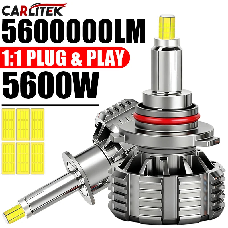 5600W 3D 360 H7 LED Car Headlight Bulb Canbus H1 H8 H9 H11 Fog Lights 5600000LM 9006 9005