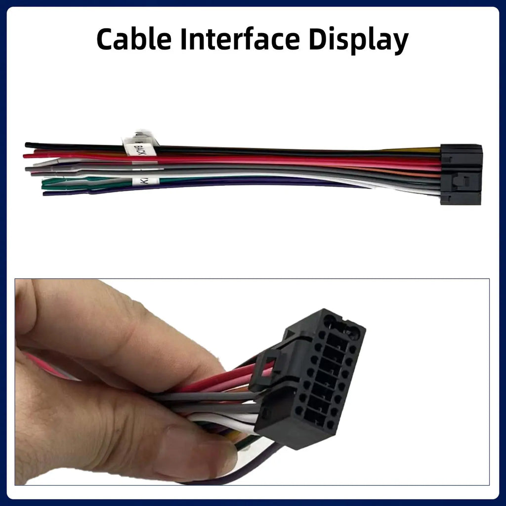 16 Pin ISO Car Radio Power Speaker Wire Harness Adapter Plug for Universal Android Stereo