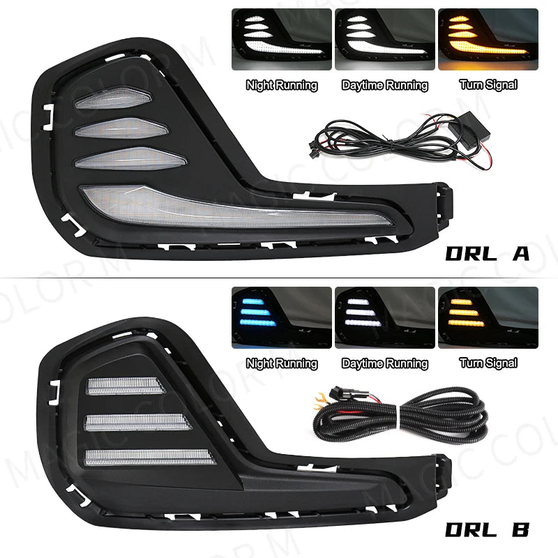 Set For Chevrolet Cavalier 2020 2021 2022 Daytime Running Lights Turn Signal Fog Lamp Cove | AUTOKITSHOP
