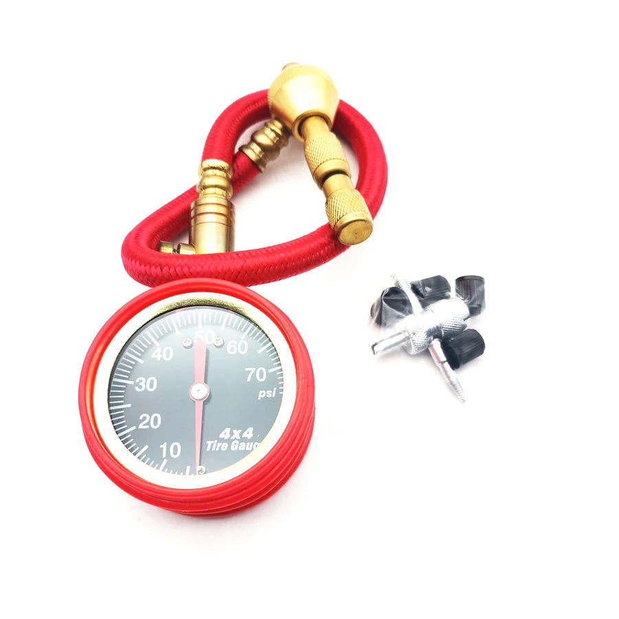 0-75PSI Tyre Deflator Rapid Tire Air Pressure Gauge Pointer Type Dial Valve Tool