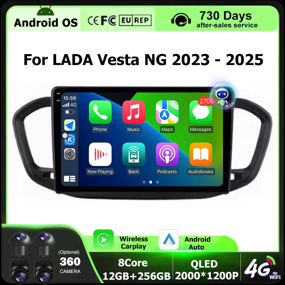 10" Android 16 Car Radio for LADA Vesta NG 2023-2025 | Multimedia Video Player GP | AUTOKITSHOP