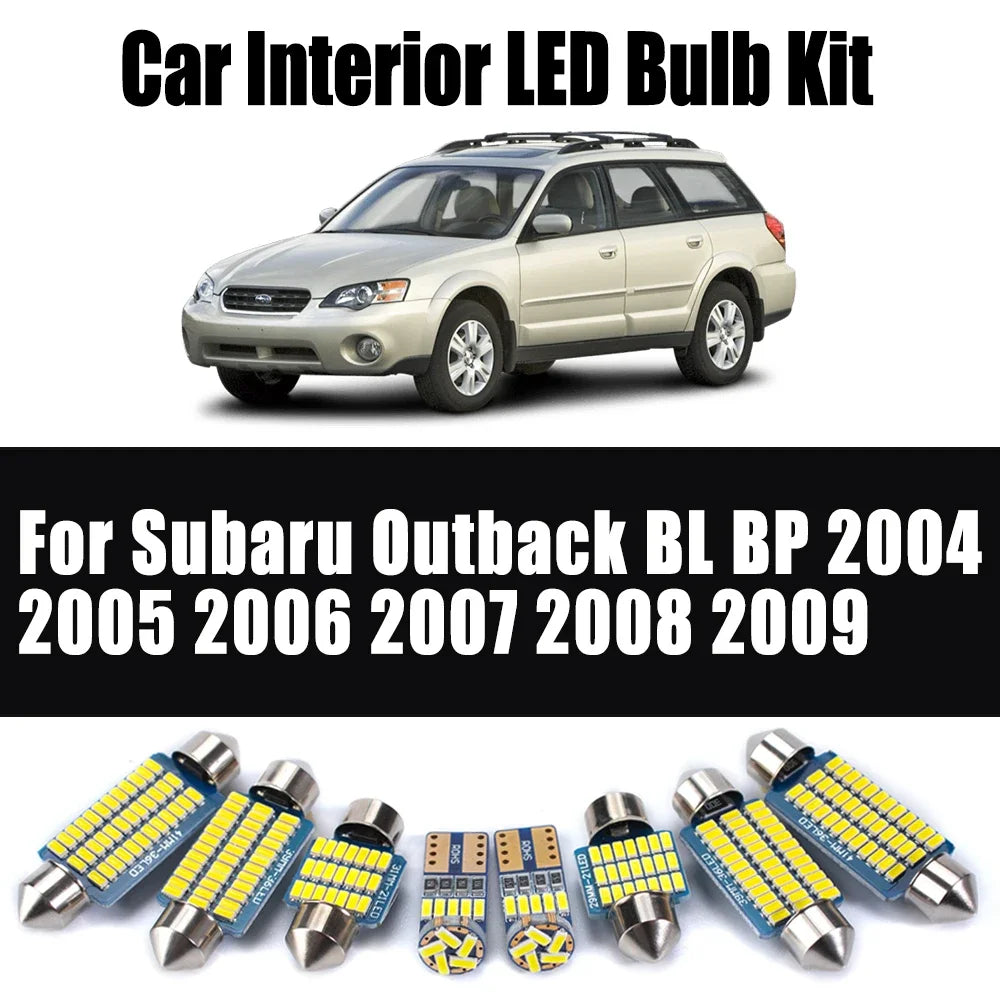 11-Piece LED Interior Light Kit for Subaru Outback BL BP 2004- 2007 - Canbus Dome Map Door Trunk Bulbs | AUTOKITSHOP