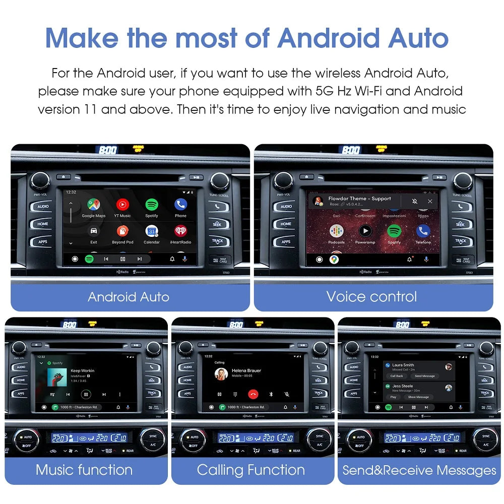 Wireless Carplay Android Auto For TOYOTA Touch2 Entune2.0 Prius C-HR Avalon Prius Sienaba  | AUTOKITSHOP
