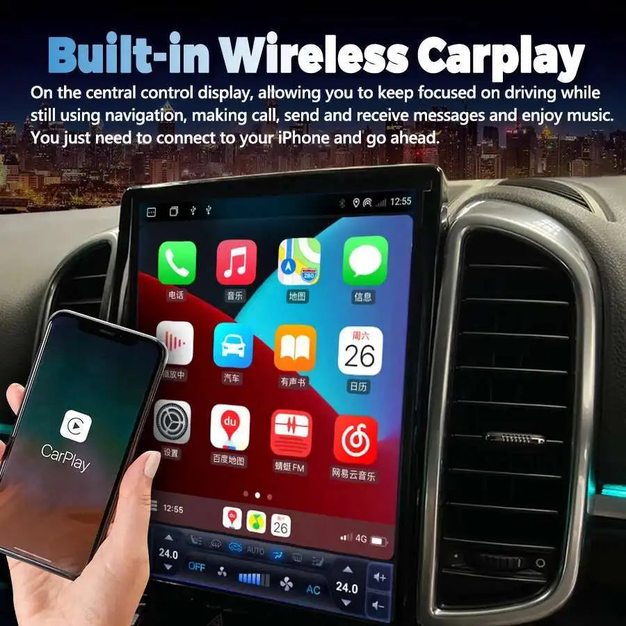 9.7" Car Stereo For Porsche Cayenne 2011-2017 PCM3.1 PCM4.0 Wireless Carplay Android Auto