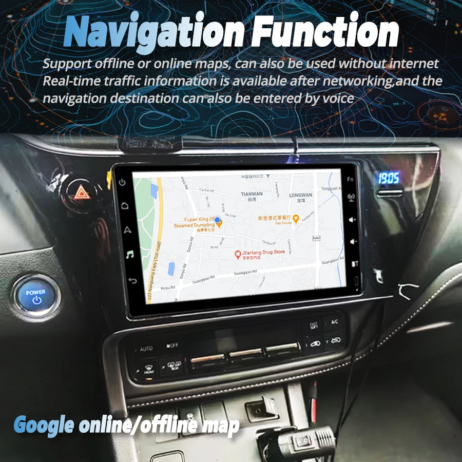 Android 14 Car Radio For Toyota Auris 2017-2020 GPS Navigation Multimedia Video Player Car