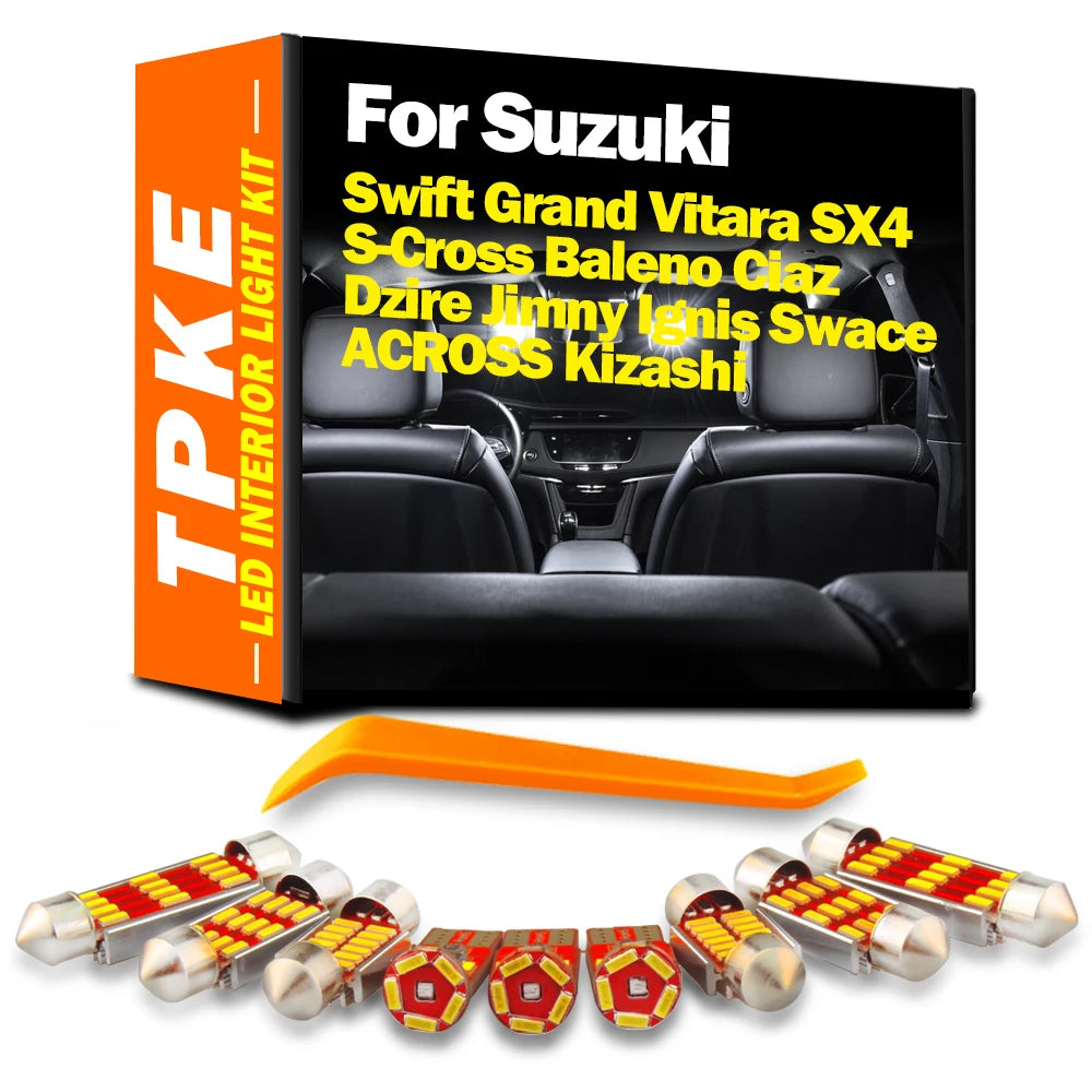 LED Interior Light Kit for Suzuki Swift Baleno Ciaz Dzire Jimny Ignis ACROSS Kizashi Swace Grand Vitara SX4 S-Cross I...