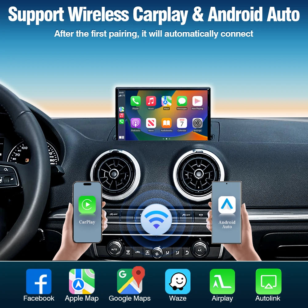 AUTOABC Wireless CarPlay Retrofit Kits For Audi A3 8v Q2 8P 2012-2018 MIB2 MIB System With