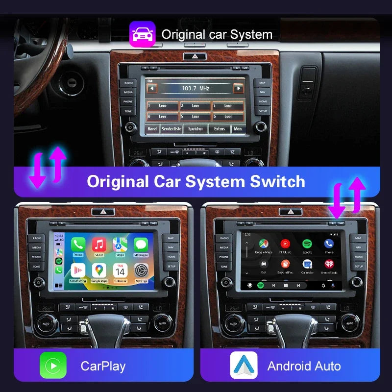Wireless CarPlay For Volkswagen RNS510 Series/ Phaeton Smart Android Auto Mirror Link AirP