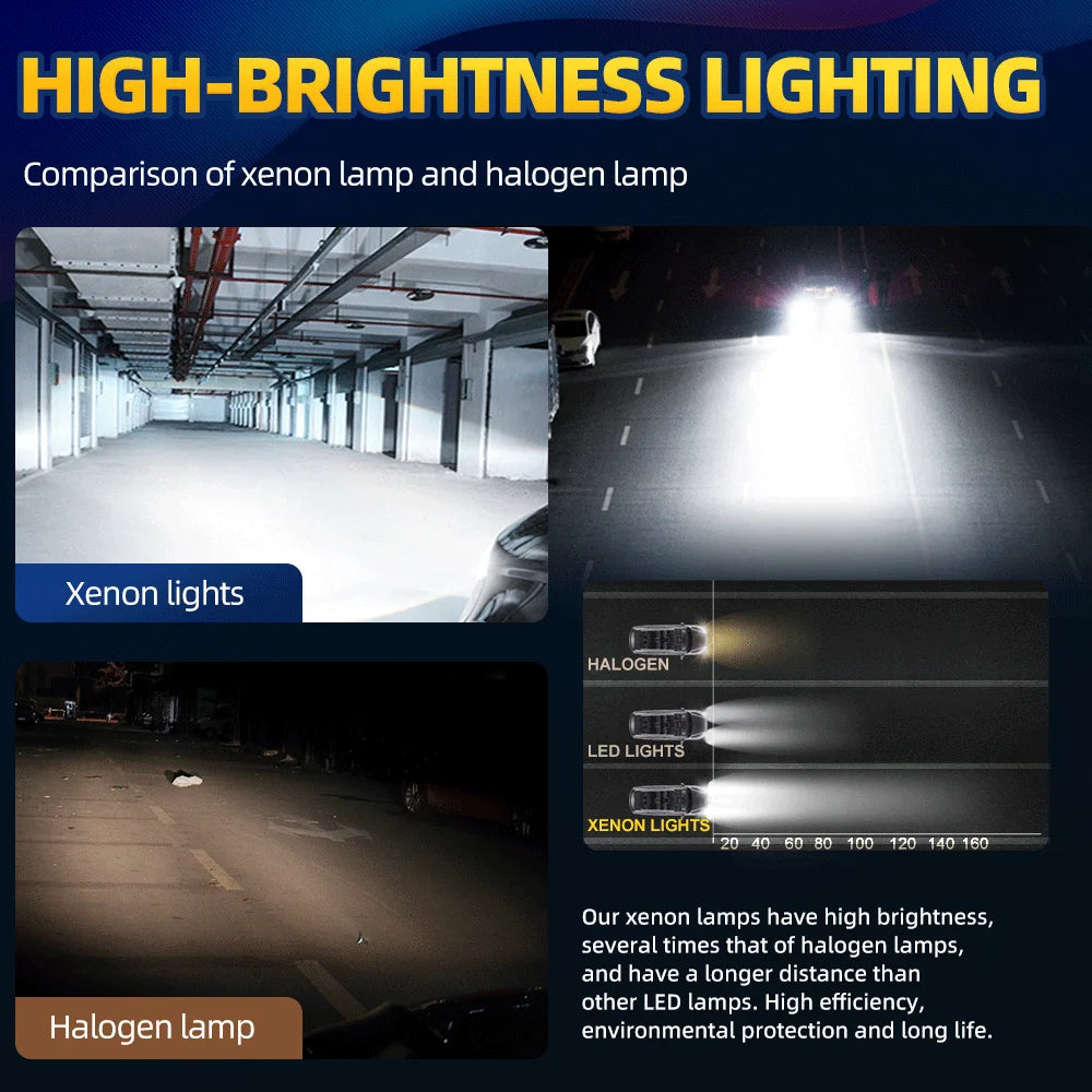 Roadsun 2PCS 12V 35W HID Xenon Lamp D1S Car Headlight 6000K Single Beam Auto Light Fit For