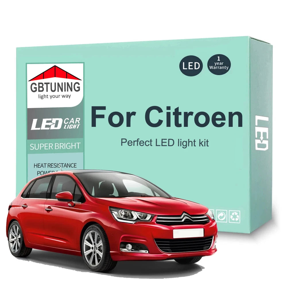 LED Interior Light Kit for Citroen C1 C2 C3 C4 C5 C6 C8 Grand Picasso Aircross C-Crosser C-Elysee Xsara Picasso Canbu...