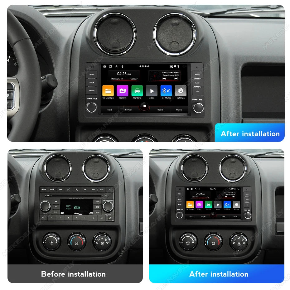 For JEEP Grand Cherokee Liberty Wrangler Chrysler 2002-2006 Android 15 64G Car Radio Centr