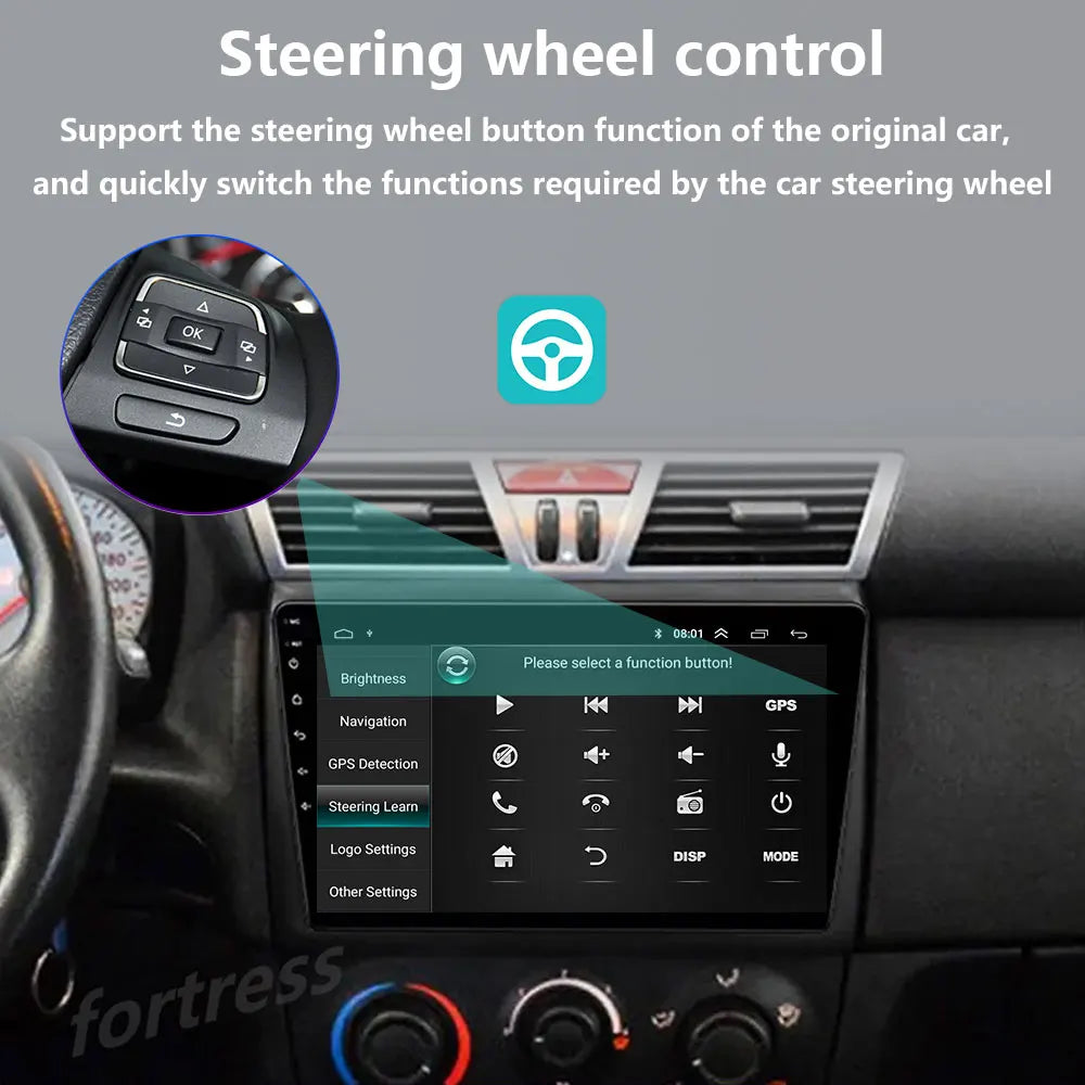 Android 16 For Fiat Stilo 2001 - 2010 2K QLED Android Car Radio Multimedia Video Player GP