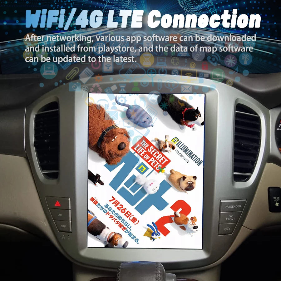 RHD 12.1" For Toyota Highlander 2001-2007 Toyota Kluger 2005 Grande Android 14 Car GPS Aut | AUTOKITSHOP