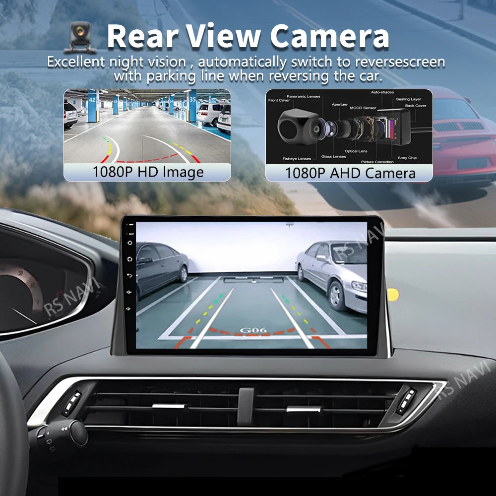 Android 16 Carplay Auto Car Radio For Peugeot 5008 4008 3008 2017 2018 2019 2020 Multimedi