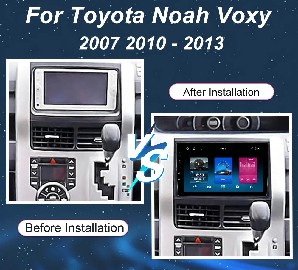 Android 16 For Toyota Noah Voxy 2007 2010 - 2013 Auto Multimidia Video Player GPS Navigati