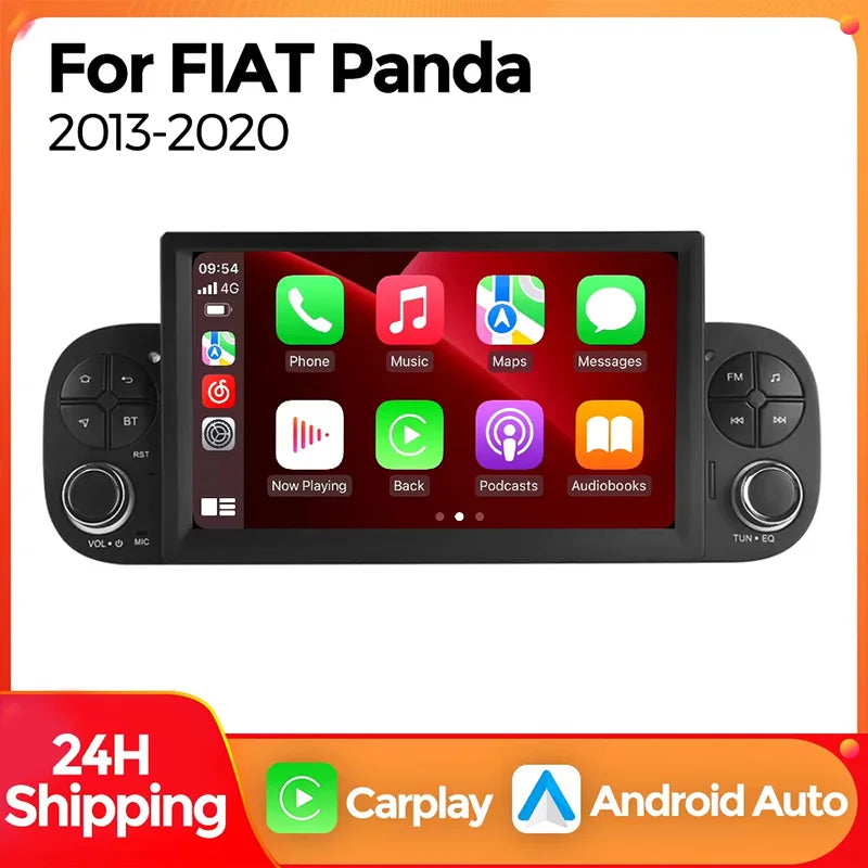 7'' Android 13 Stereo 1 Din Radio for FIAT PANDA 2013-2020 Carplay Auto Car Multimedia Vid | AUTOKITSHOP