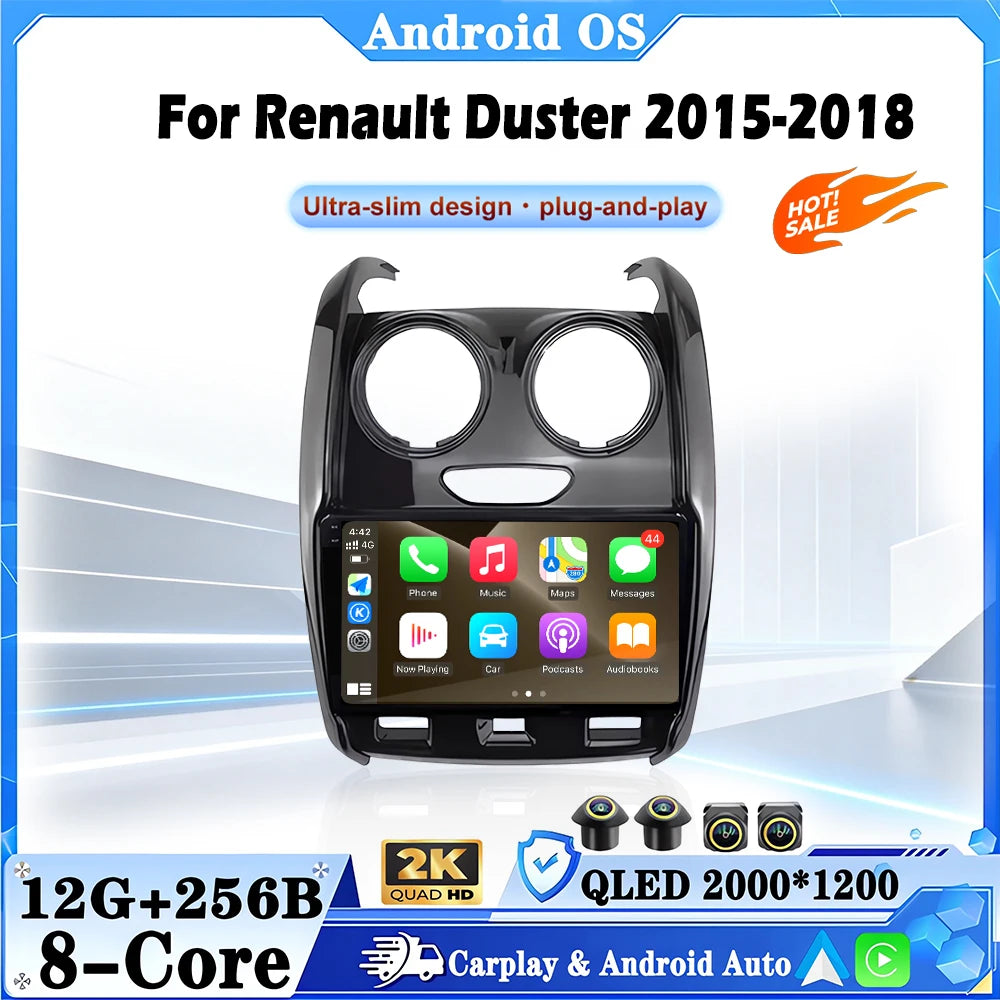 Car Intelligent System For Renault Duster 2015-2018 Navigation GPS Wireless CarPlay Car Mu