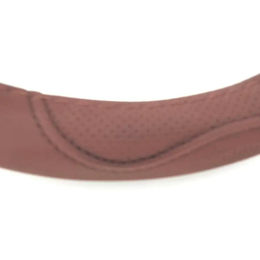 38cm Universal Brown Car Steering Wheel Cover Comfort Grip Anti-Slip PU Leather