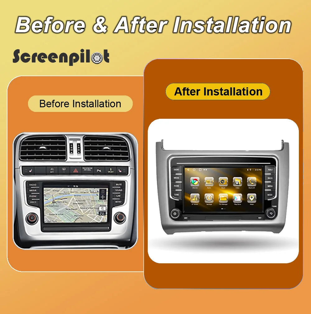 7" Car Radio For Volkswagen VW Polo 2014 2015-2017 Android 16 Multimedia Video Player Gps  | AUTOKITSHOP