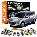 ZITWO 8Pcs LED Interior Light License Plate Lamp Kit For Peugeot 4007 2007 2008 2009 2010 2011 2 - Canbus LED Car Light