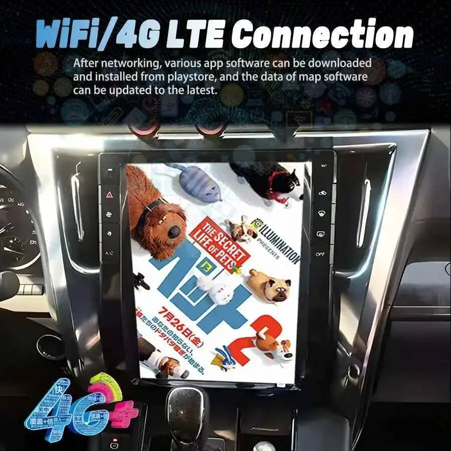 13inch Vertical Screen Stereo GPS Navigation For Toyota Alphard 30 2015 - 2019 Car Radio A | AUTOKITSHOP