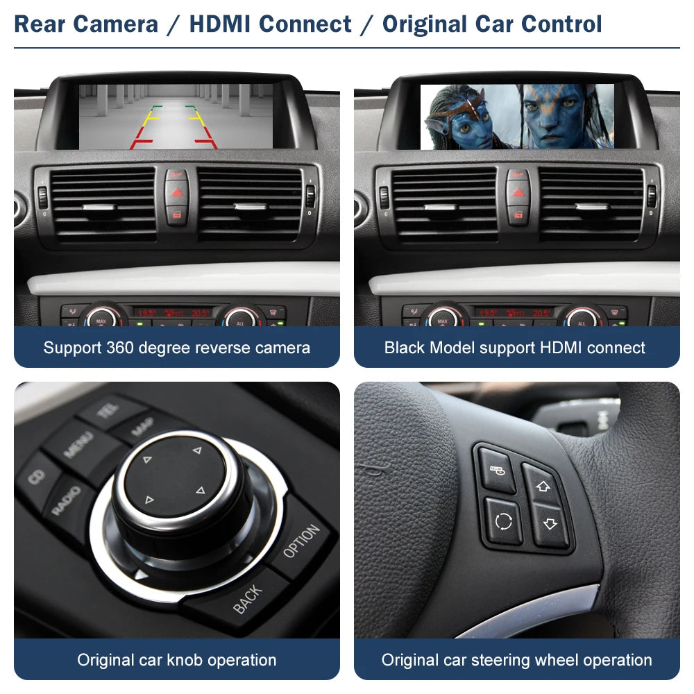 Road Top Wireless CarPlay Android Auto for BMW 1 Series E81 E82 E87 E88 2008-2012, with Mi | AUTOKITSHOP